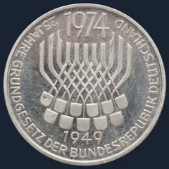 5 Mark 1974 (F) Duitsland - 25 jaar Grondwet Bondsrepubliek