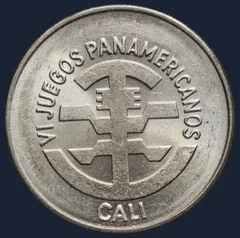 5 Pesos 1971 Colombia - "6th Pan-American Games in Cali" 