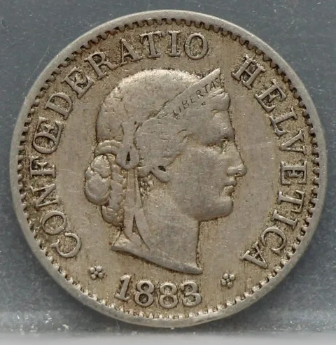 5 Rappen 1883 Zwitserland Cupronikkel