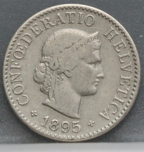 5 Rappen 1895 Zwitserland Cupronikkel