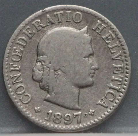 5 Rappen 1897 Zwitserland Cupronikkel