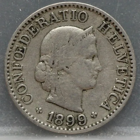 5 Rappen 1899 Zwitserland Cupronikkel