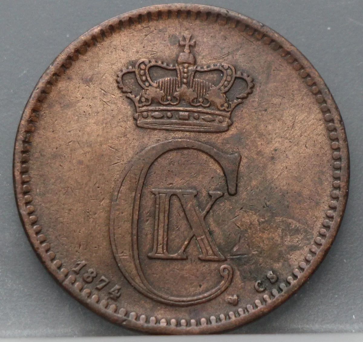 5 Øre 1874 Denemarken voorzijde