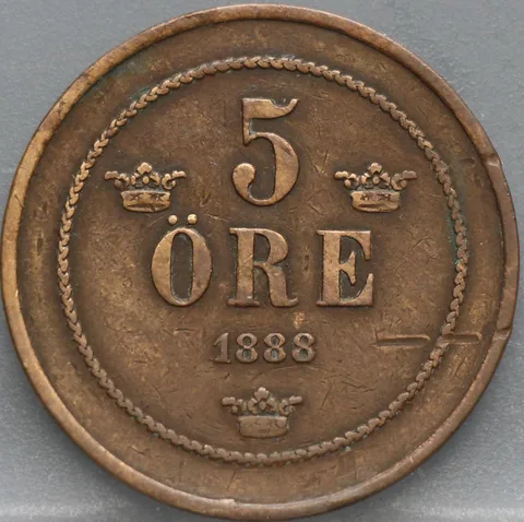 5 Öre 1888 Zweden — Brons