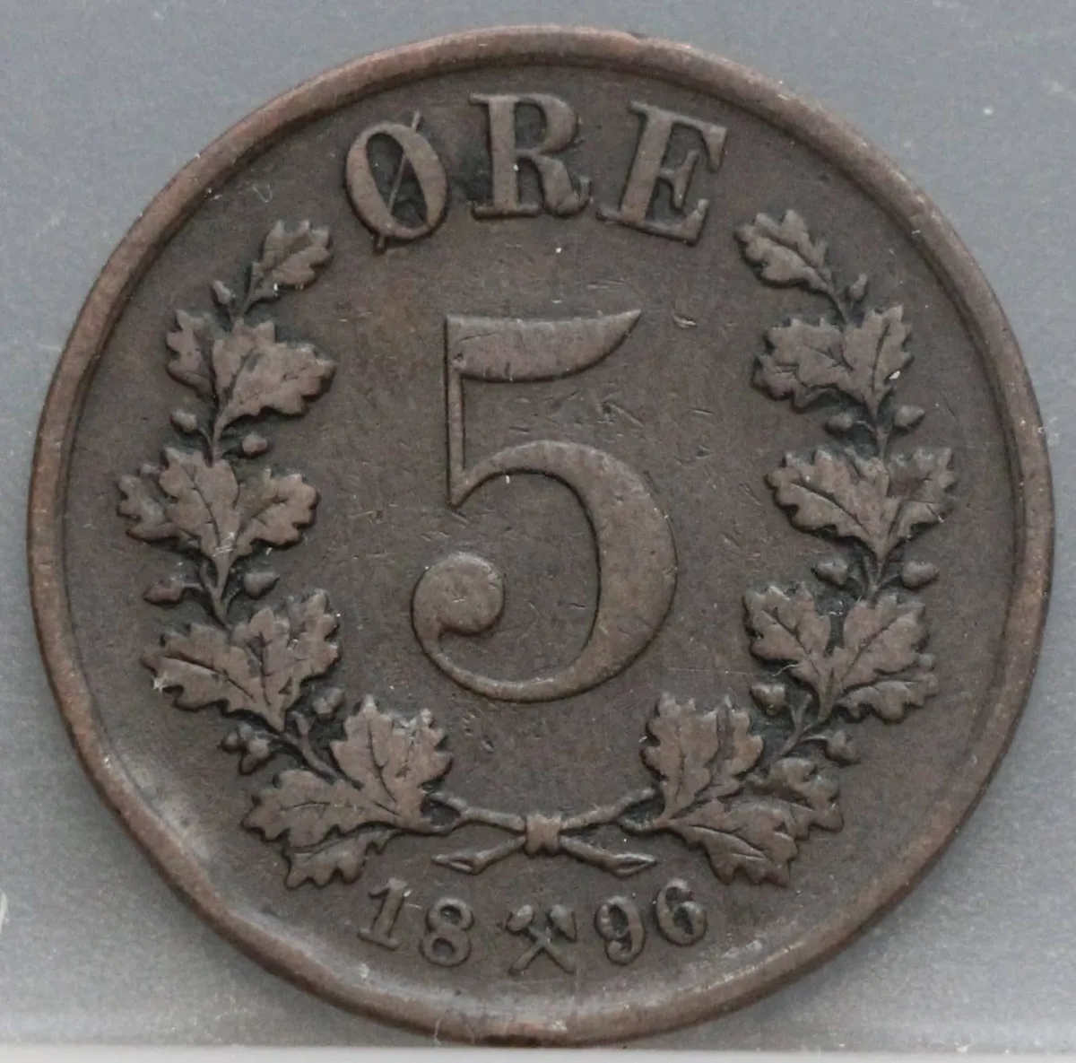 5 Øre 1896 Noorwegen — Brons voorzijde