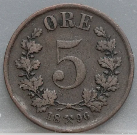 5 Øre 1896 Noorwegen — Brons