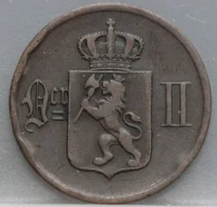 5 Øre 1896 Noorwegen — Brons achterzijde
