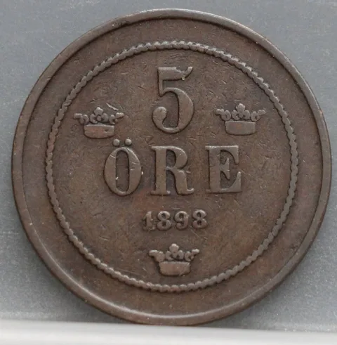 5 Öre 1898 Zweden — Brons