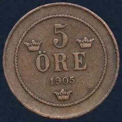 5 Öre 1905 Zweden