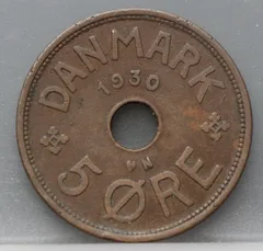5 Øre 1930 Denemarken voorzijde