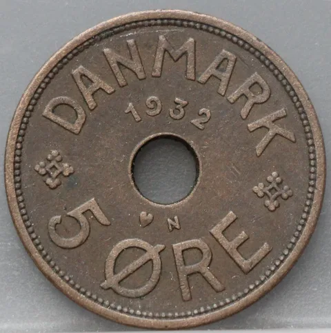 5 Øre 1932 Denemarken