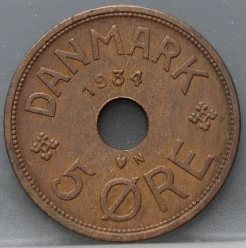 5 Øre 1934 Denemarken