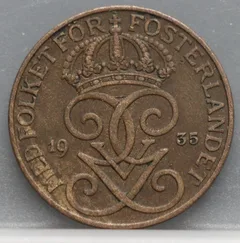 5 Öre 1935 Zweden — Brons voorzijde
