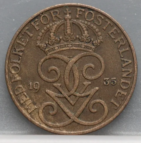 5 Öre 1935 Zweden — Brons