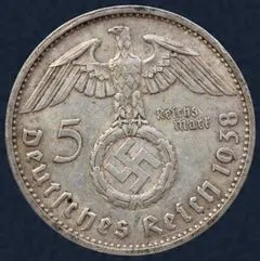 5 Reichsmark 1938 E Hindenburg