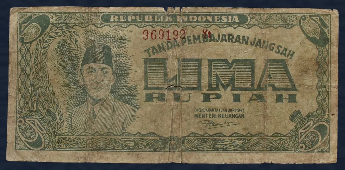 5 Rupiah 1947 Indonesië