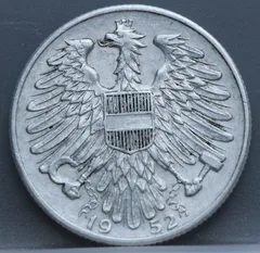 5 Schilling 1952 Oostenrijk — Aluminium voorzijde