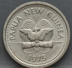 5 Toea 1975 Papoea-Nieuw-Guinea Cupronikkel voorzijde