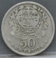 50 Centavos 1931 Portugal — Cupro-Nikkel achterzijde