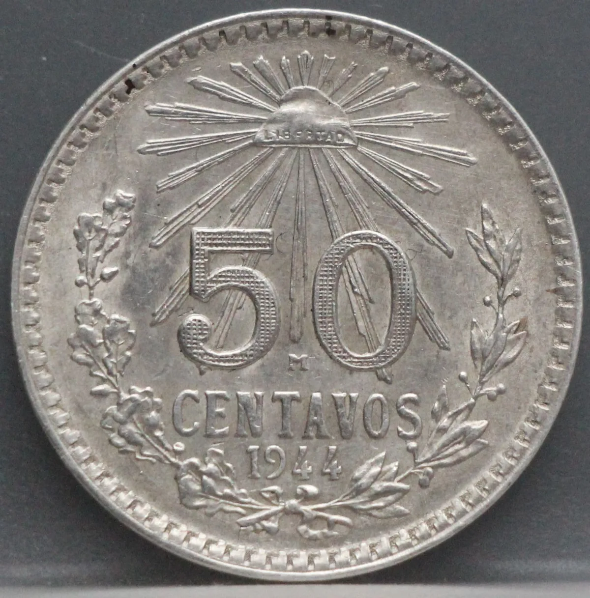 50 Centavos 1944 Mexico — Zilver voorzijde, Zilver 0.720