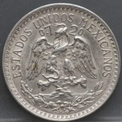 50 Centavos 1944 Mexico — Zilver achterzijde, Zilver 0.720