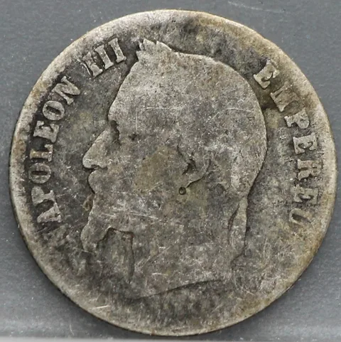 50 Centimes 1865 Frankrijk Zilver