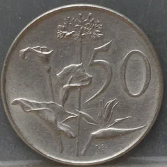 50 Cents 1970 Zuid-Afrika – Nikkel voorzijde