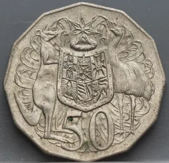 50 Cents 1971 Australië — Cupronikkel voorzijde