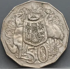 50 Cents 1976 Australië — Cupronikkel voorzijde