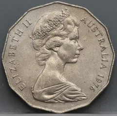 50 Cents 1976 Australië — Cupronikkel achterzijde