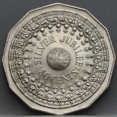 50 Cents 1977 Australië — Cupronikkel voorzijde