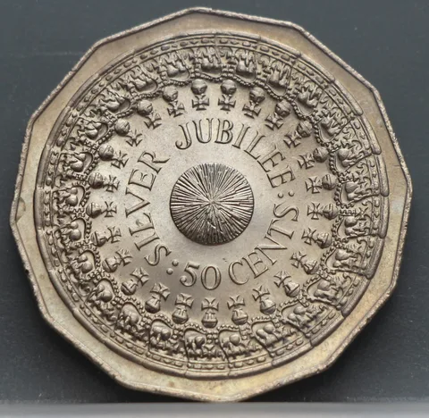 50 Cents 1977 Australië — Silver Jubilee Cupronikkel