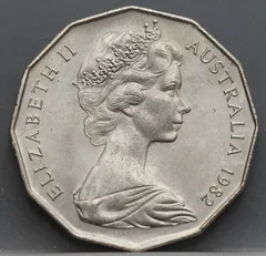 50 Cents 1982 Australië — XII Commonwealth Games Brisbane achterzijde, Cupronikkel