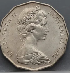50 Cents 1982 Australië — XII Commonwealth Games Brisbane achterzijde, Cupronikkel
