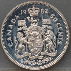 50 Cents 1982 Canada — Nikkel voorzijde