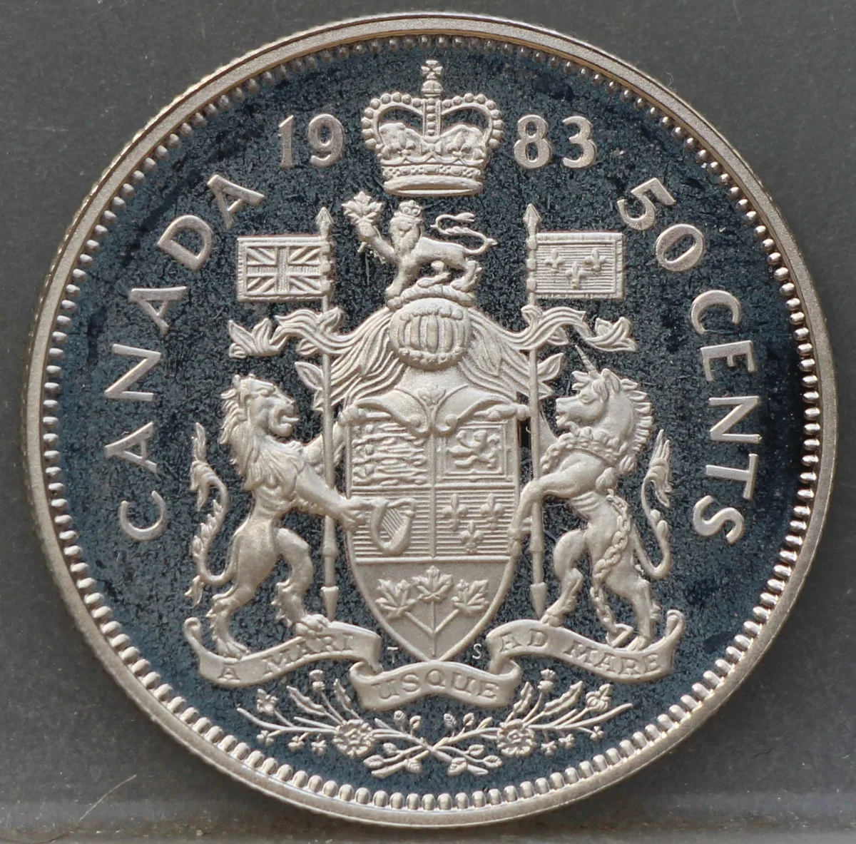 50 Cents 1983 Canada — Nikkel voorzijde