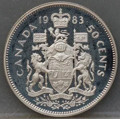 50 Cents 1983 Canada — Nikkel voorzijde