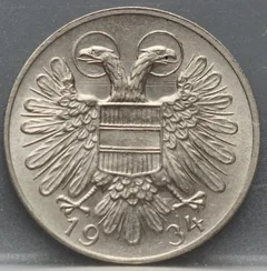 50 Groschen 1934 Oostenrijk — Cupronikkel voorzijde