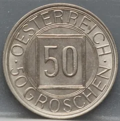 50 Groschen 1934 Oostenrijk — Cupronikkel achterzijde
