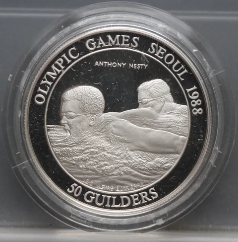 50 Gulden 1988 Suriname — Zilver