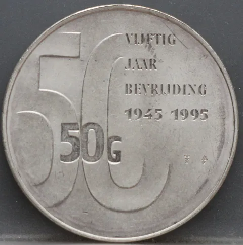 50 Gulden 1995 — 50 Jaar Bevrijding Zilver