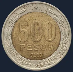 500 peso 2002 Chili