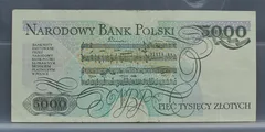 5000 Zlotych 1988 Polen achterzijde