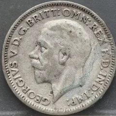 6 Pence 1933 Verenigd Koninkrijk — Zilver voorzijde, Zilver .500