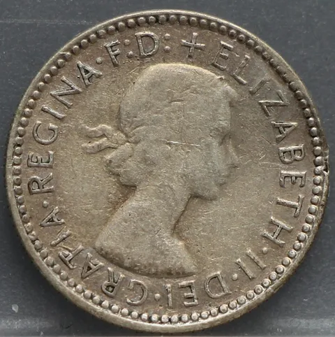 6 Pence 1955 Australië — Zilver .500
