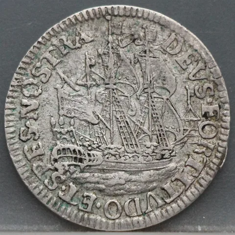 6 Stuiver 1677 'Scheepjesschelling' — West-Friesland, Enkhuizen