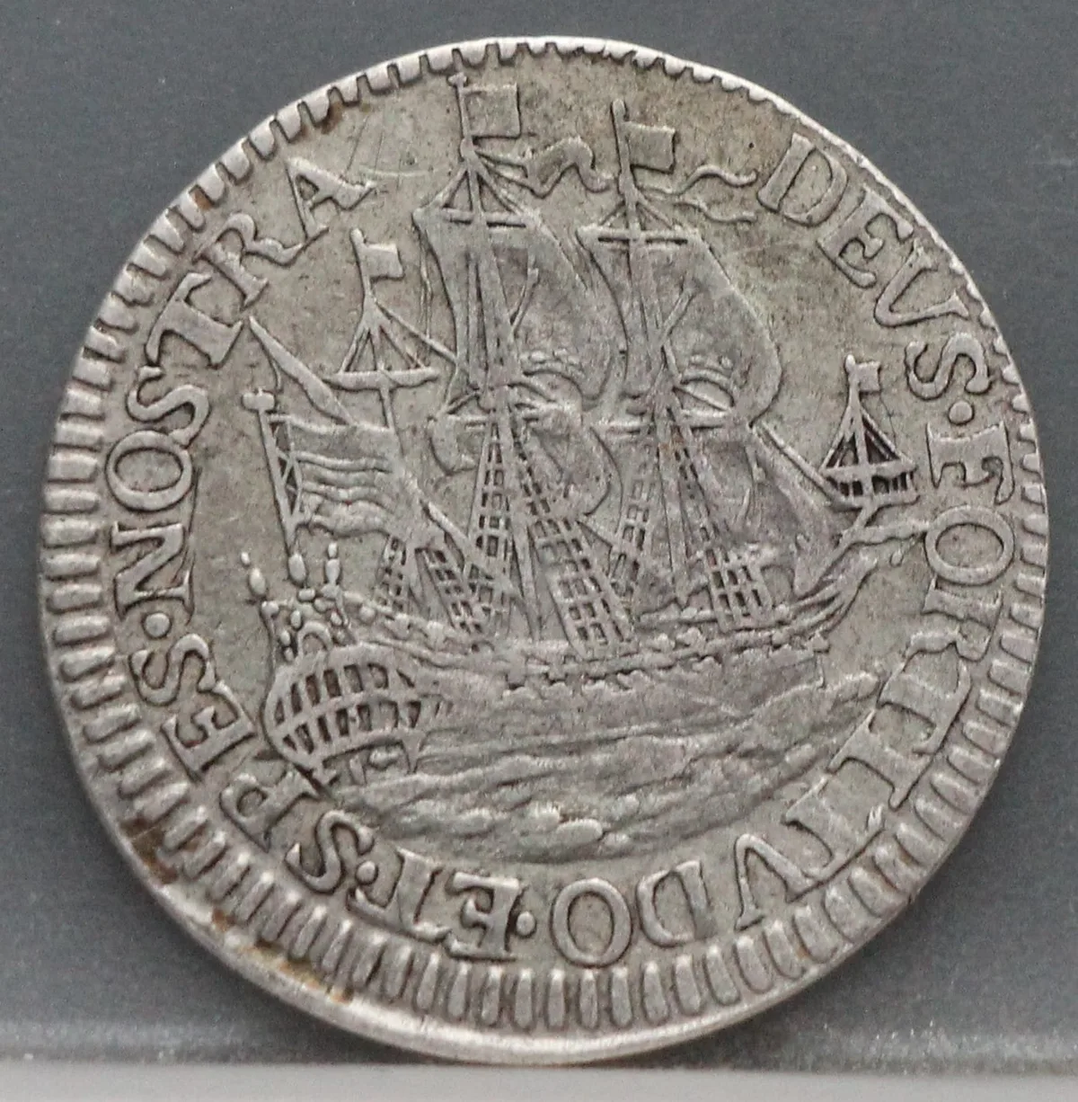 6 Stuiver 1678 Scheepjesschelling — West-Friesland, Enkhuizen voorzijde