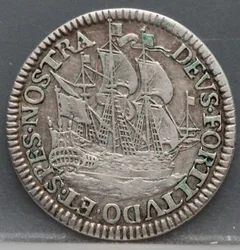 6 Stuiver 1678 Scheepjesschelling — West-Friesland, Enkhuizen voorzijde