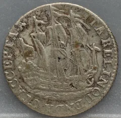 6 Stuiver 1766 Zeeland — Scheepjesschelling voorzijde, zilver