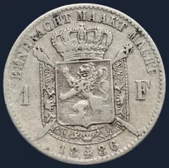 België 1 franc 1886